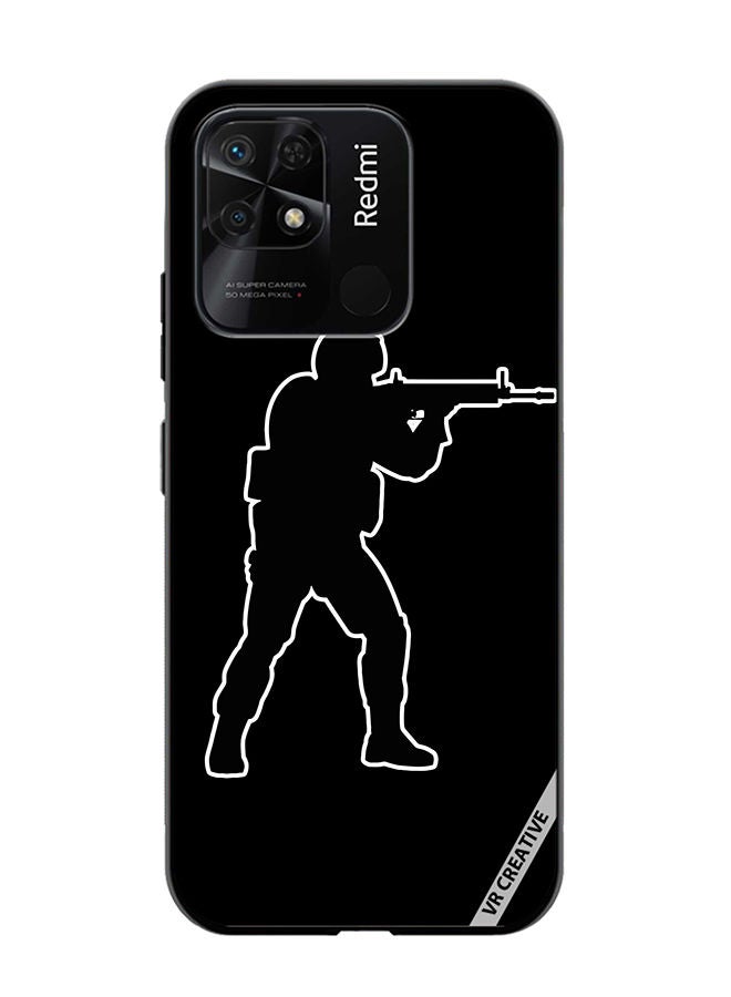VR CREATIVE Protective Case Cover For Xiaomi Redmi 10C Black Cs Go Design Multicolour - Image 1