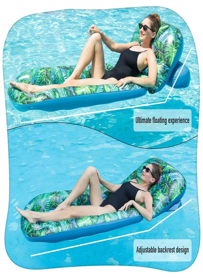FindUWill Pool Floats Adult - 2 Pack Pool Float Lounger, Inflatable Pool Floats with Cup Holder, Backrest, Heavy Duty Pool Float Rafts, Cooling Pool Floaties for Vacation - Image 4