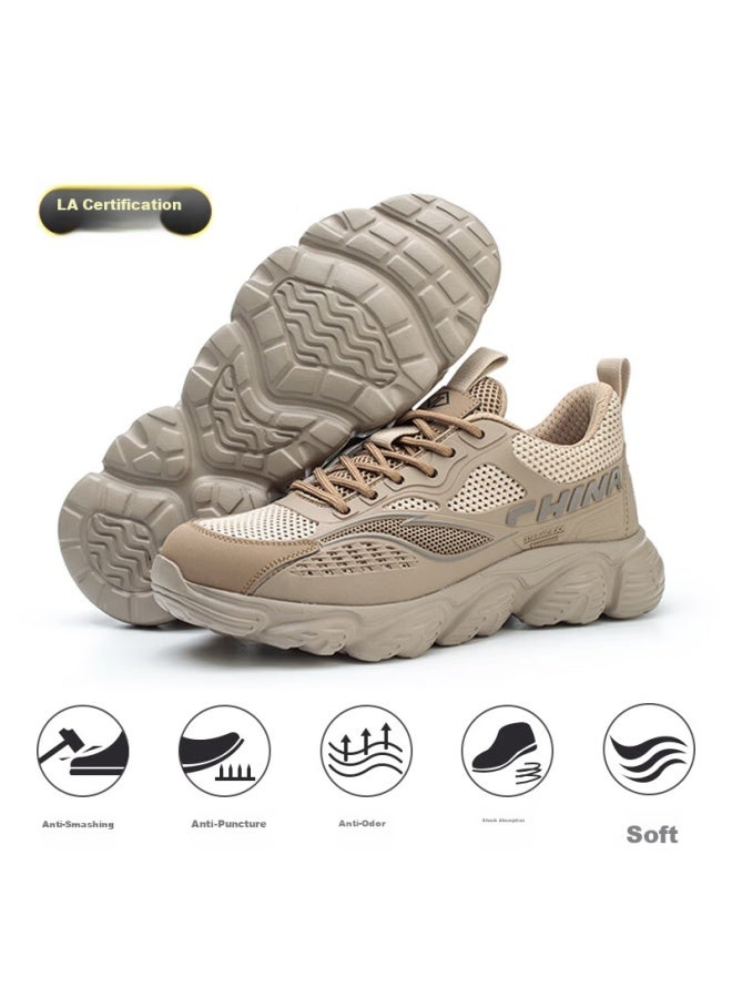 Dinggu Safety Shoes For Men, Anti-Smashing, Anti-Puncture, Steel Toe, Construction Site, Lightweight, Comfortable, Breathable, Soft Sole, All-Season Style 1069Zong45 - Image 5