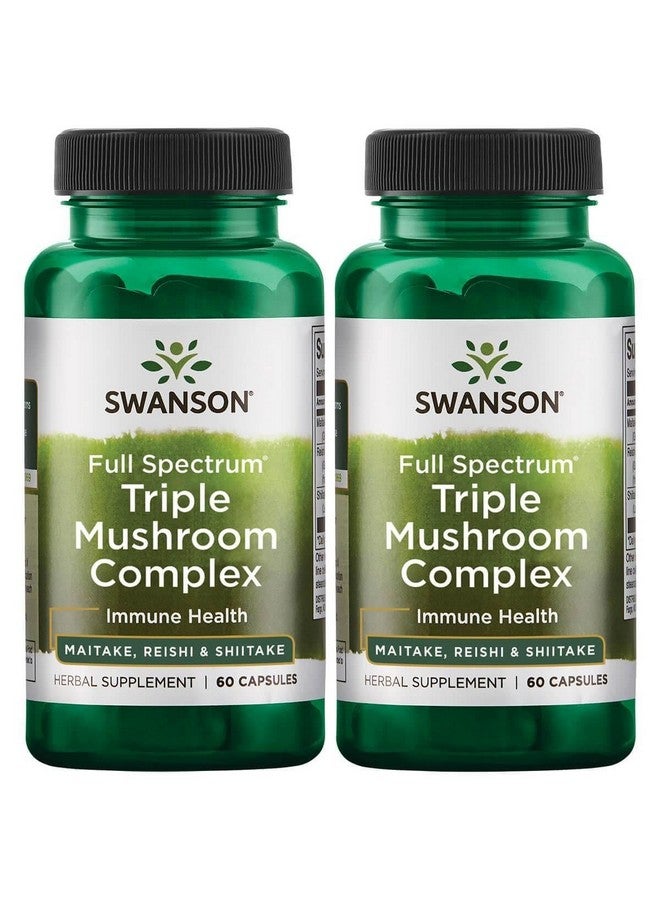 Swanson Full Spectrum Triple Mushroom Complex 60 Capsules (2 Pack)