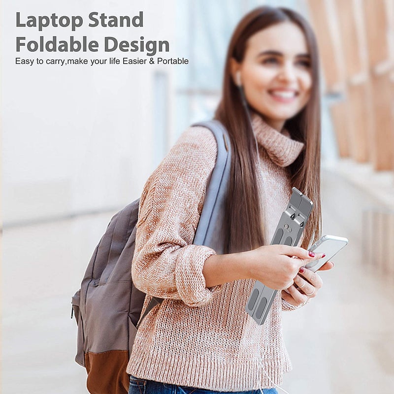 M-SIS MSIS Aluminium Foldable Stand with Pouch Upto 156 Laptop  - Image 5