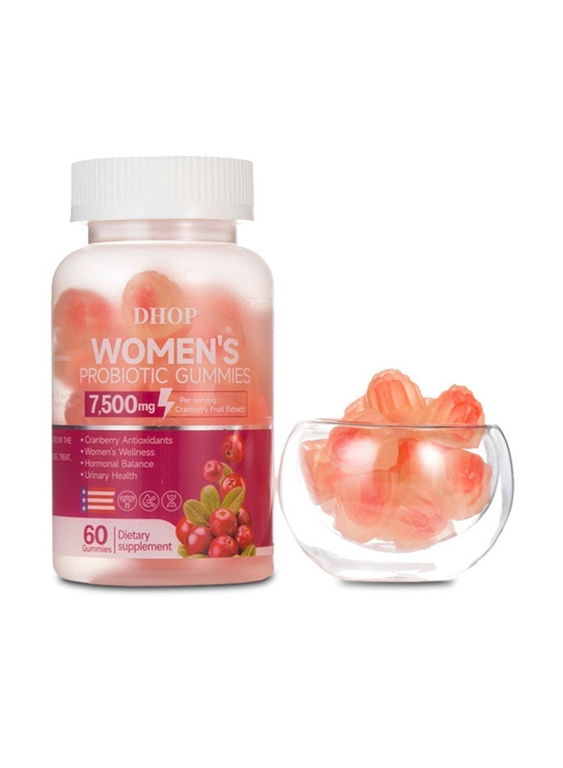 DHOP Women’s Probiotic Gummies,Cranberry & Vitamin C | pH & Yeast Balance, Feminine Flora, Digestive & Immune Support,60 Gummies - Image 5