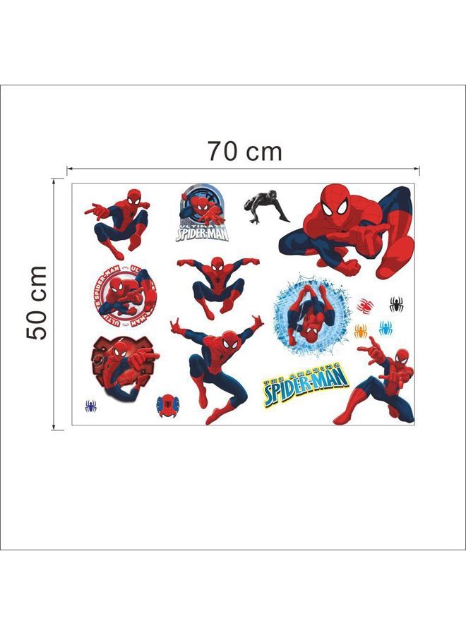 Y&D 3D Spiderman Wall Sticker Red/Blue 50x70centimeter - Image 4