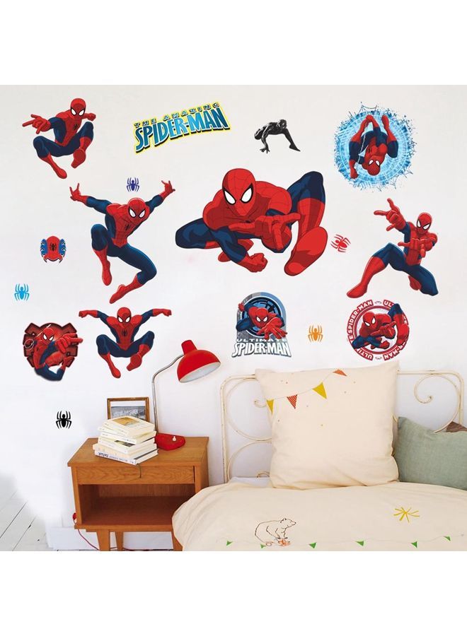 Y&D 3D Spiderman Wall Sticker Red/Blue 50x70centimeter - Image 2