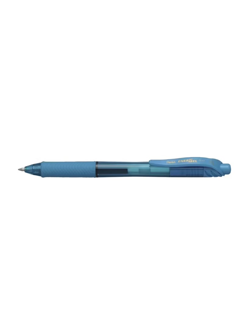 Pentel قلم حبر جل إينرجيل 12 قطعة بطرف 0.7 مم حبر أزرق سماوي - Image 2