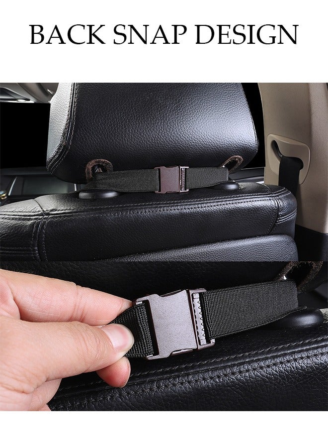 DUNISO غطاء مقعد السيارة، واقي مقعد السيارة من جلد PU القابل للتنفس، وسادة مقعد السيارة العالمية مع مسند الظهر، قابلة للغسل وقابلة للتعديل، مقاومة للماء وغير قابلة للانزلاق، مناسبة لجميع الفصول، مناسبة لسيارات الدفع الرباعي والسيارات والفانات - Image 4