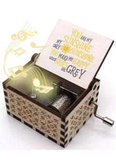 SYOSI Wooden Color Painted Music Box You are My Sunshine Coloured Drawing Box, Gifts for Daughter, Son, Love Ones Wedding Anniversary Birthday Valentine's Day  - Image 1
