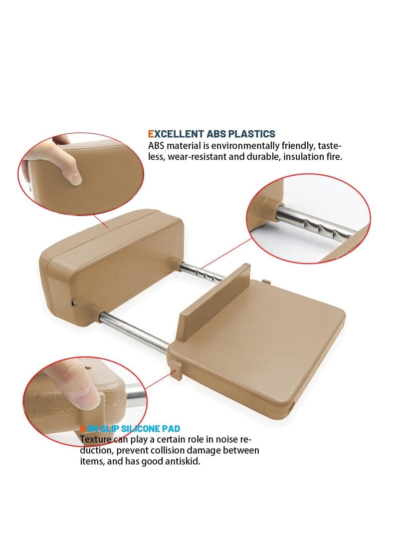 SYOSI - Car Armrest Extender Support Elbow - Adjustable Height Comfort Arm Rest Pads Extender for Universal Auto Car Center Console (Beige) - Image 1