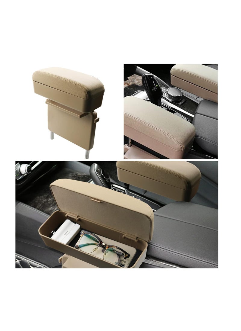 SYOSI - Car Armrest Extender Support Elbow - Adjustable Height Comfort Arm Rest Pads Extender for Universal Auto Car Center Console (Beige) - Image 1