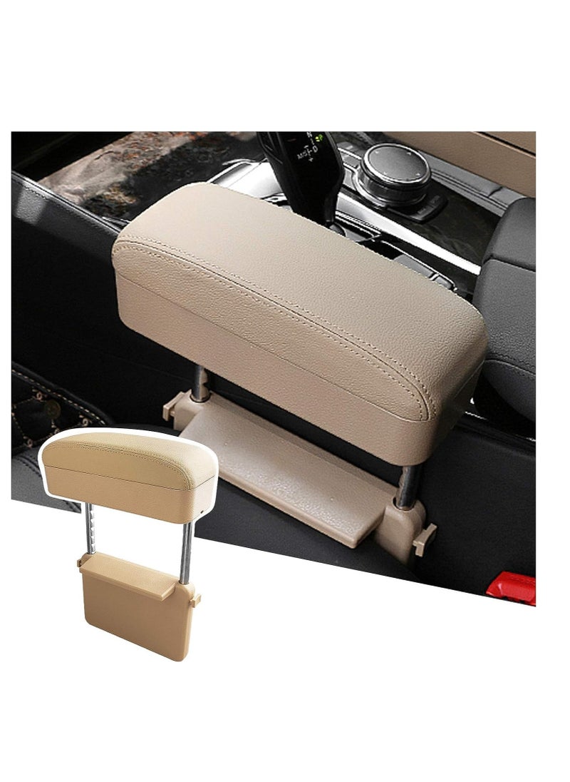 SYOSI - Car Armrest Extender Support Elbow - Adjustable Height Comfort Arm Rest Pads Extender for Universal Auto Car Center Console (Beige) - Image 1