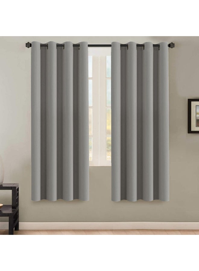 H.VERSAILTEX HVERSAILTEX Insulated Thermal Blackout 72Inch Long Grey Curtain Panels Pair  Nickel Grommet Window Drapes for BedroomLiving Room Dove GraySet of 2 - Image 5