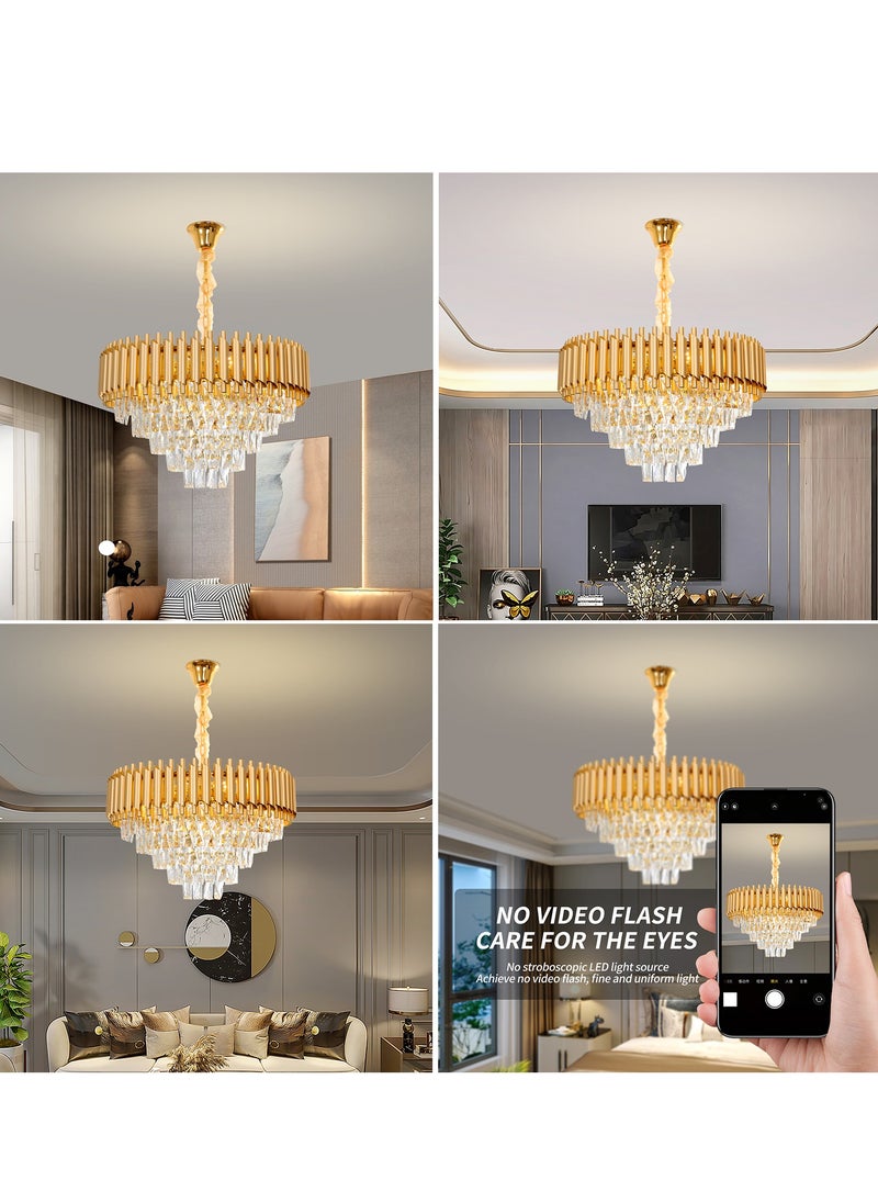 Golden Crystal Chandelier, Elegant Lighting Fixture Round Luminaire, Luxurious Ceiling Light, Bedroom Luxury Light, Modern Crystal Lighting, Golden Pendant, Sparkling Pendant Light - pzsku/ZB93884517B4668B61ECFZ/45/_/1717591253/304efa34-2f7a-487a-8267-d0aa462dc9d4