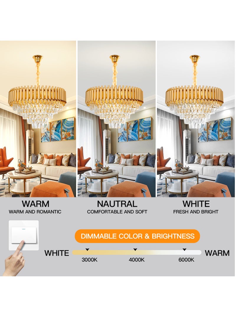 Golden Crystal Chandelier, Elegant Lighting Fixture Round Luminaire, Luxurious Ceiling Light, Bedroom Luxury Light, Modern Crystal Lighting, Golden Pendant, Sparkling Pendant Light - pzsku/ZB93884517B4668B61ECFZ/45/_/1717591424/024820e3-6c31-402d-a3c1-5f6dc1396381
