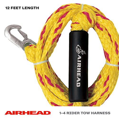Airhead Heavy Duty Tow Harness for 14 Rider Towable Tubes Water Skis Wakesurf Boards and Wakeboards 12FeetBlack - Image 3