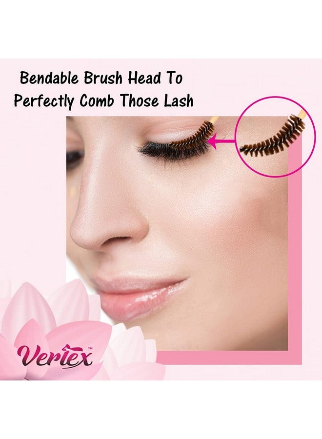 VERTEX فرشاة حواجب مع مشط لتوزيع البرايمر للحواجب، فرشاة رفيعة بزاوية صغيرة لرموش أطول - Image 5