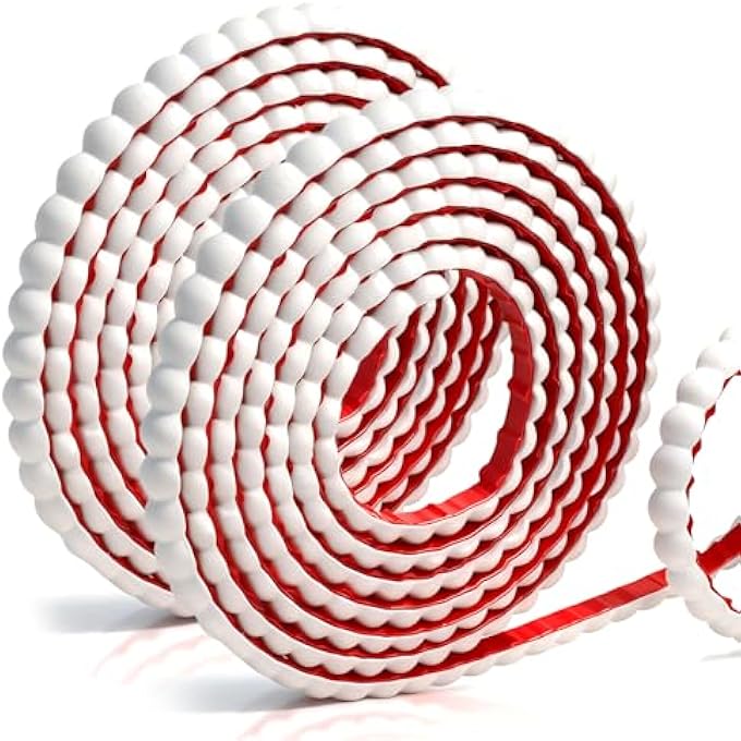 FLEXIBLE MOLDING TRIM DECORATIVE BEAD PEARL WALL MOLDING TRIM PEEL AND STICK FOR WALL FLOOR BATHROOM MIRROR BORDER FRAME TILE CEILING EDGE (20FT-15MM(LXW)) - Image 2