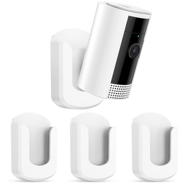 KTCEFE No Drill Ring Indoor Cam Adhesive Wall Mount Bracket - No Screws Needed, Easy Install - Compatible with Ring Cameras(1st Gen and 2nd Gen) for Home Surveillance (3 Pack) - Image 1