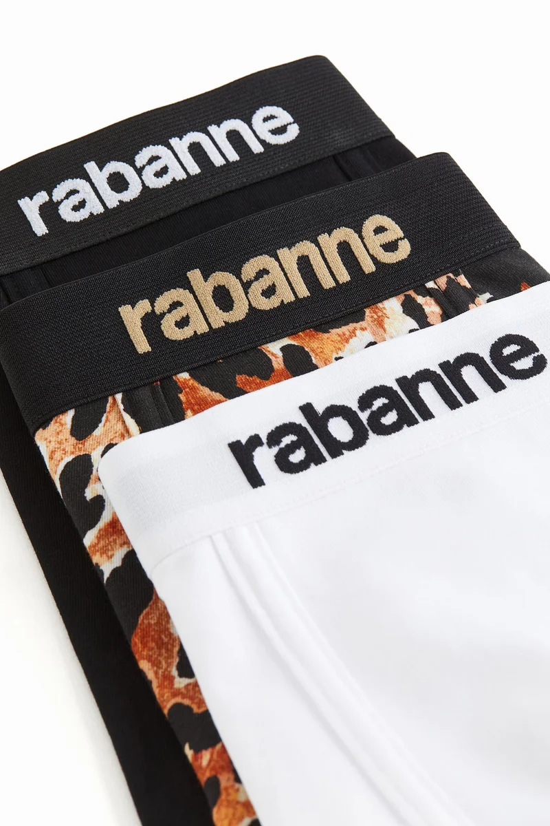 اتش اند ام سروال داخلي من القطن- طقم من 3 قطع