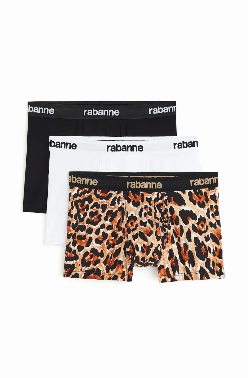 اتش اند ام سروال داخلي من القطن- طقم من 3 قطع