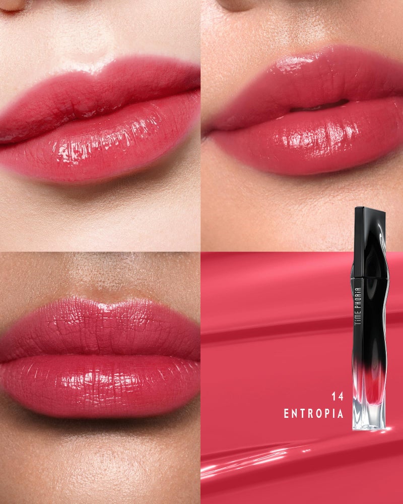 TIMEPHORIA Stellar Dust Lip Stain 14 Entropia, Transfer-Proof & Smudge-Proof Lip Gloss, Coral Pink Tinted Glossy Finish, High-Pigment Vibrant Color, Hydrating Lightweight Long-Lasting Lip Makeup - Image 2