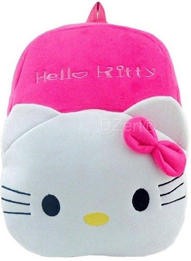 DZert Kids School Bag/Nursery/Picnic/Carry/Travelling Bag Soft Plush Backpack School Bag for Kids- 2 to 5 Age - Pack of 2 (H-Kitty & Doramon) - Image 2