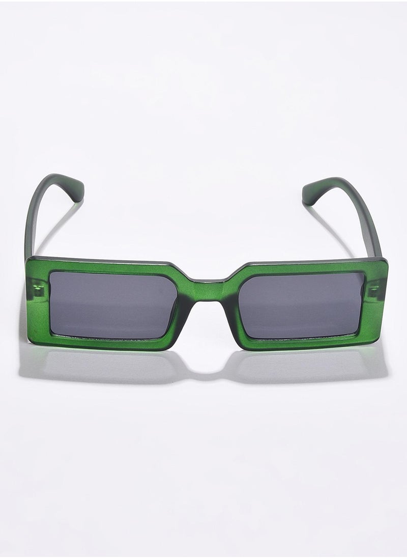 Haute Sauce Black Lens Green Rectangle Sunglasses  - Image 2