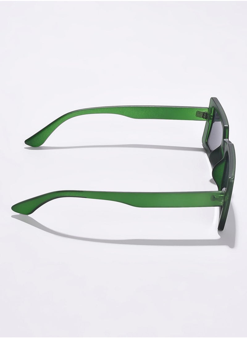 Haute Sauce Black Lens Green Rectangle Sunglasses  - Image 4