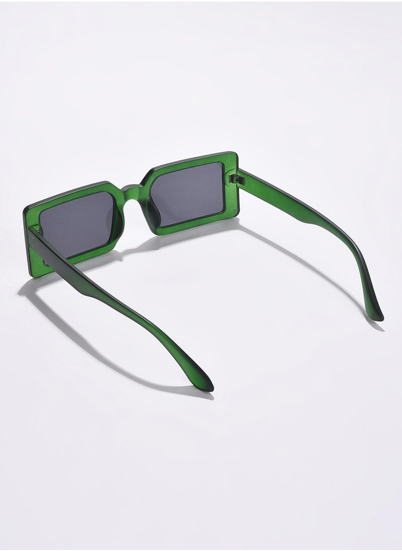 Haute Sauce Black Lens Green Rectangle Sunglasses  - Image 3
