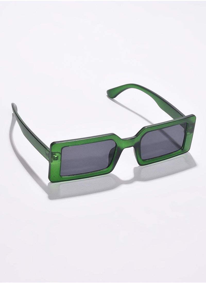 Haute Sauce Black Lens Green Rectangle Sunglasses  - Image 1