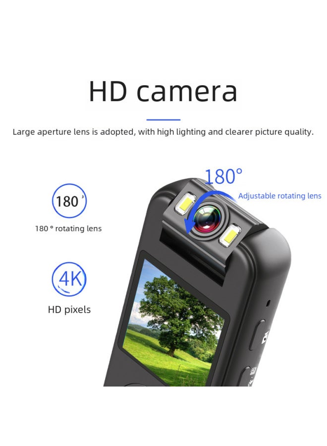 Neutral Outdoor 4k Panoramic Dv Sports Camera Intelligent Wireless Listening Camera Infrared Night Vision Hd Law Enforcement Recorder - Image 2