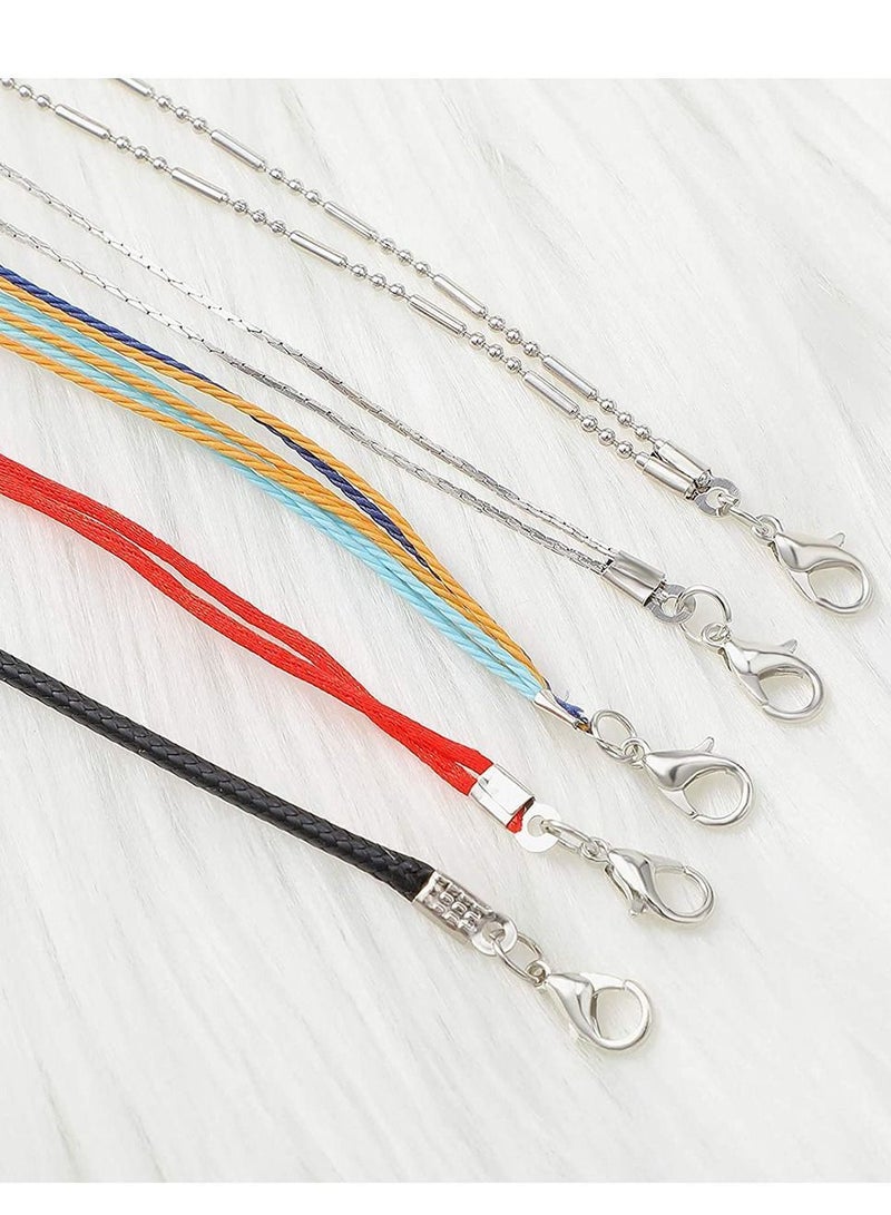 Y&D DIY Jewelry Leather Cord Clip Buckle Wire Tongue Bag Bracelet Material, Fold Over Ends Crimp End Tips Fold-Over Caps Ribbon Ending Clasp - Image 4
