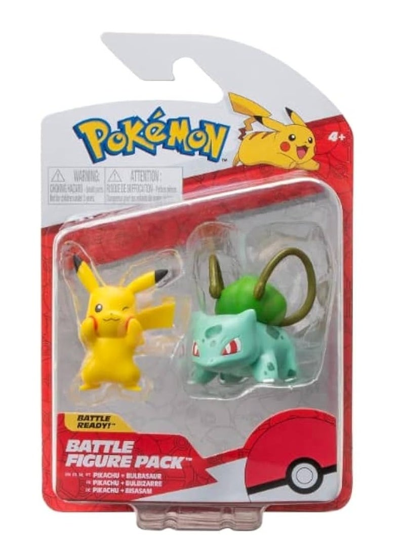 Pokemon Pokemon Battle Figure 2 Pack Pikachu & Bulbasaur 