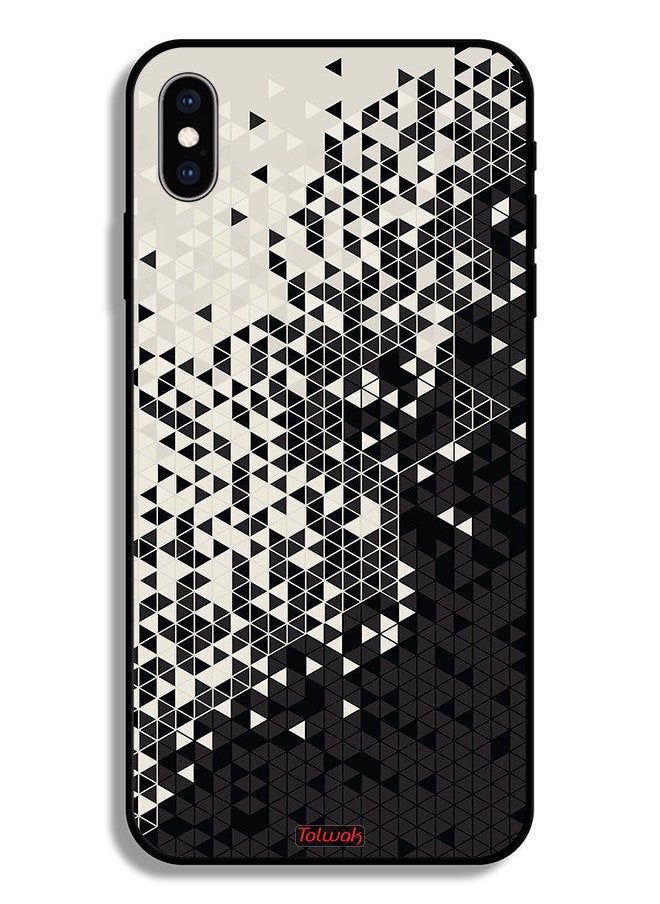 Tolwak - Apple iPhone XS Protective Case Pattern Digital Art Triangle - Image 1
