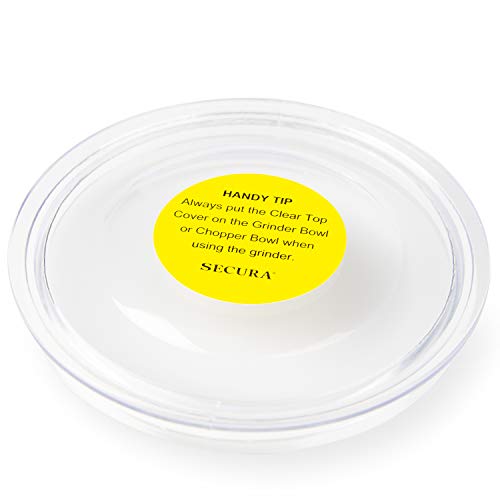 Secura Replacement Clear Top Cover for Secura Coffee & Spice Grinder SP-7412 and SP-7446, Only fit for Stainless Bowls - Image 2