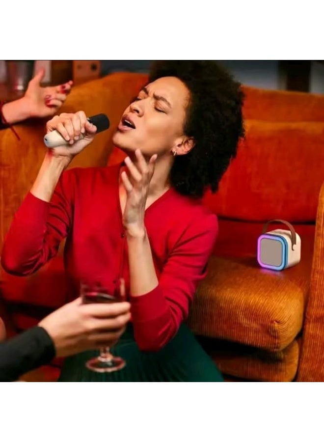 Mini Karaoke Machine for Kids & Adults, Portable Mini Bluetooth Speaker with Wireless Microphone, Most Popular Birthday Gifts Toys for Girls 3, 4, 5, 6, 7, 8, 9, 10, 11, 12+Year Old (lightpink) - Image 3