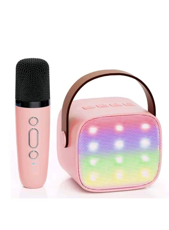 Mini Karaoke Machine for Kids & Adults, Portable Mini Bluetooth Speaker with Wireless Microphone, Most Popular Birthday Gifts Toys for Girls 3, 4, 5, 6, 7, 8, 9, 10, 11, 12+Year Old (lightpink) - Image 1