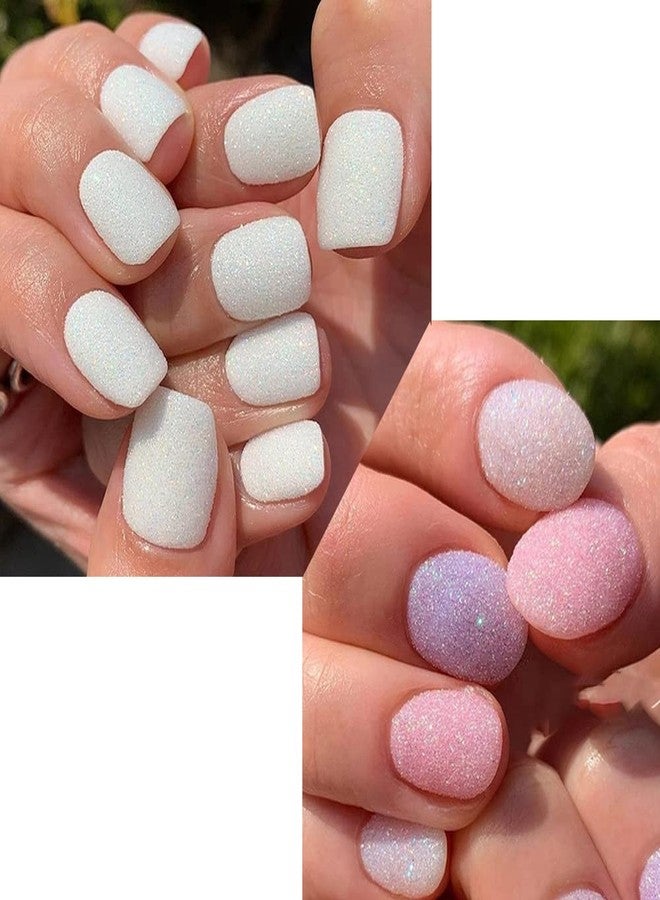 Bellecrey 4Jars Pearl Shiny Silver Nail Glitter Powder White Color Chrome Glitter Pigment Dust Iridescent Nail Gel Polishes Decoration Diamond Aurora Glitter Mermaid Chrome Nails DIY - Image 4