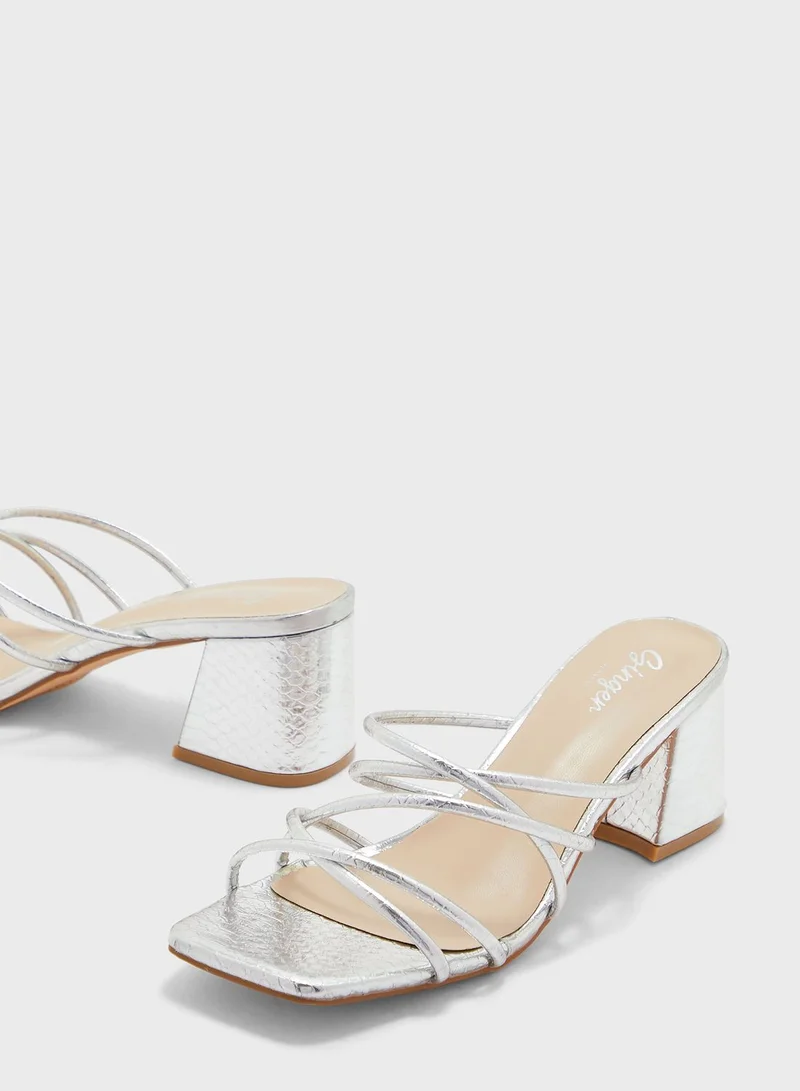 Ginger Multiple Strap Block Heel
