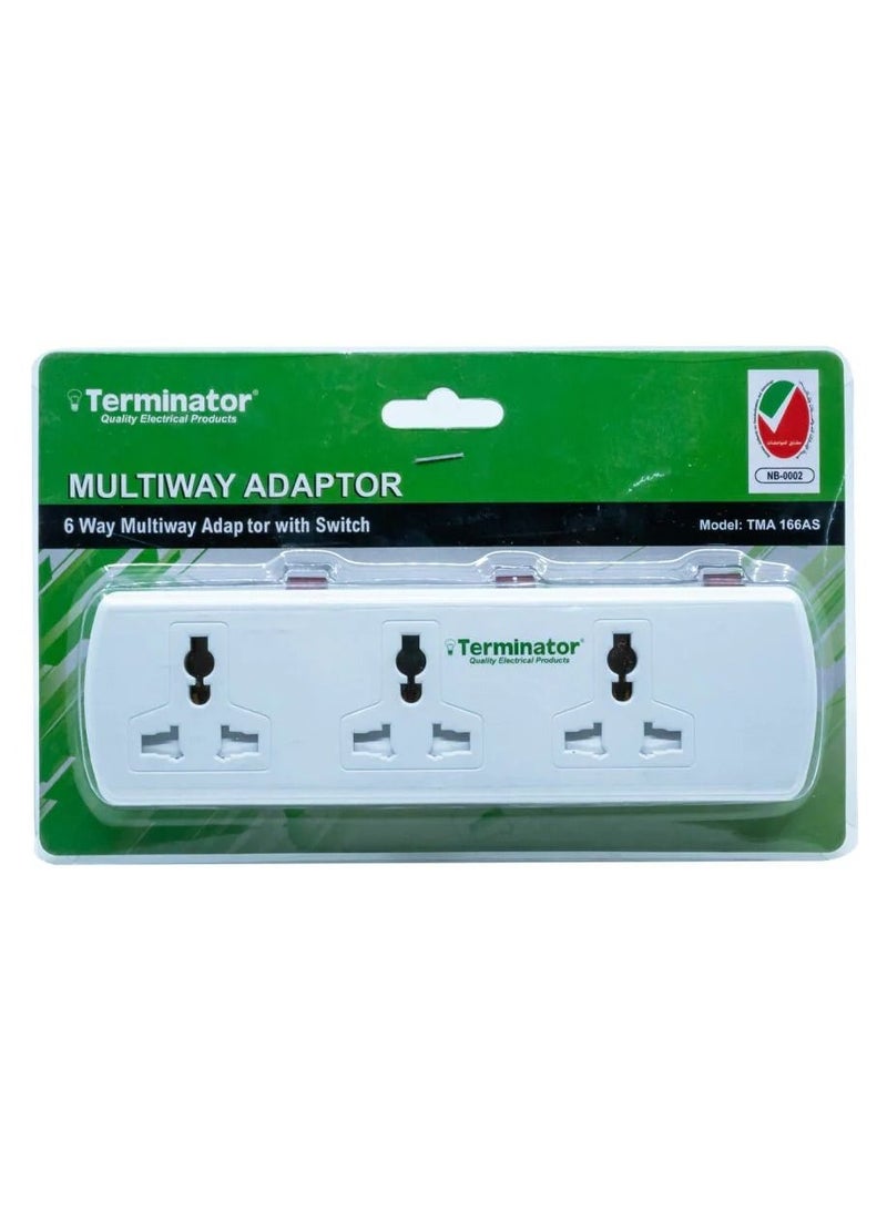 Terminator 6 Way Multiway Adaptor with Switch - Image 1