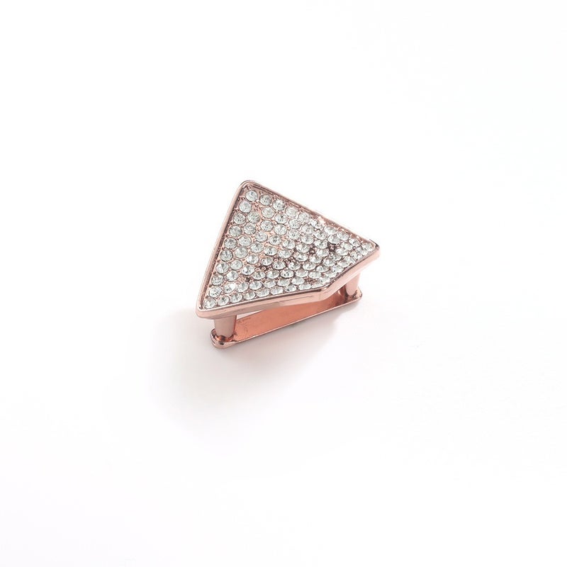 Ru Mo Shi Pin Elegant Rhinestone Scarf Ring for Men & Women - Diamond-Shaped Tie Clip & Shawl Buckle - Image 1