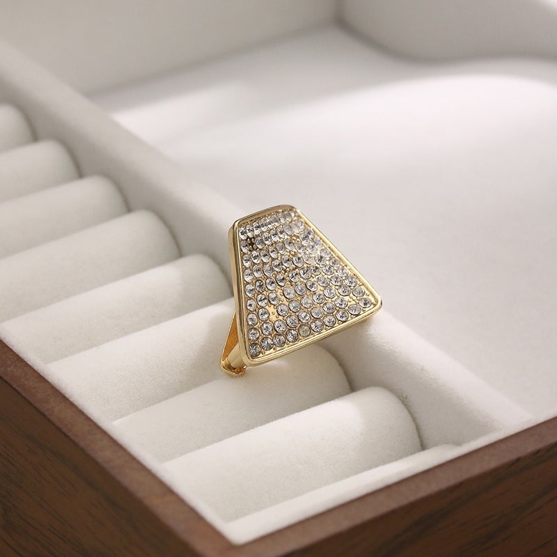 Ru Mo Shi Pin Elegant Rhinestone Scarf Ring for Men & Women - Diamond-Shaped Tie Clip & Shawl Buckle - Image 3