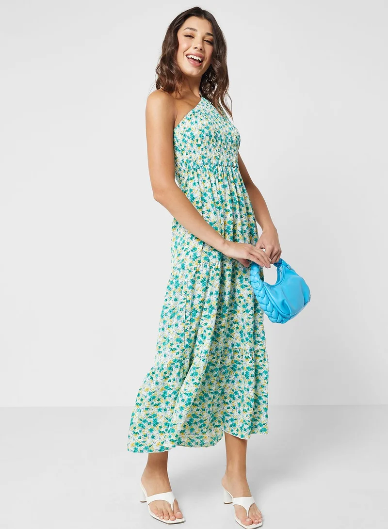Ginger Floral One-Shoulder Dress