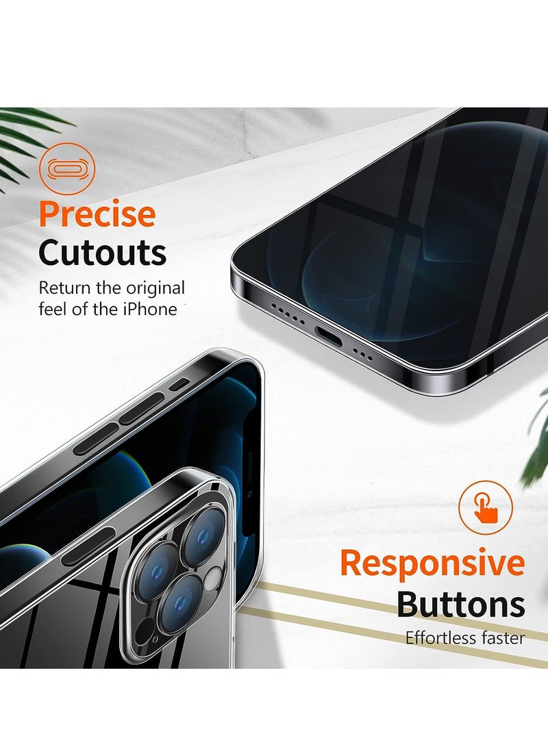 إلترازون Compatible with iPhone 14 Pro Max Slim Case,Paper-Thin Transparent Finish Skin Back Case [Non Yellowing] Ultra Protective Cover with Camera Protection 6.7 Inch (Clear) - Image 5