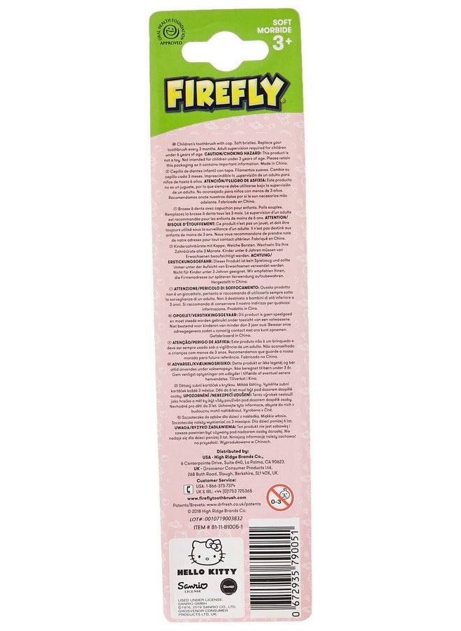 Firefly - Hello Kitty Suction Toothbrush With Cap - Travel Kit - Image 1