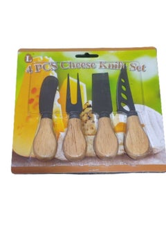 Generic 4-Piece Cheese Knives And Serving Tools Set Silver/Brown  - Image 1