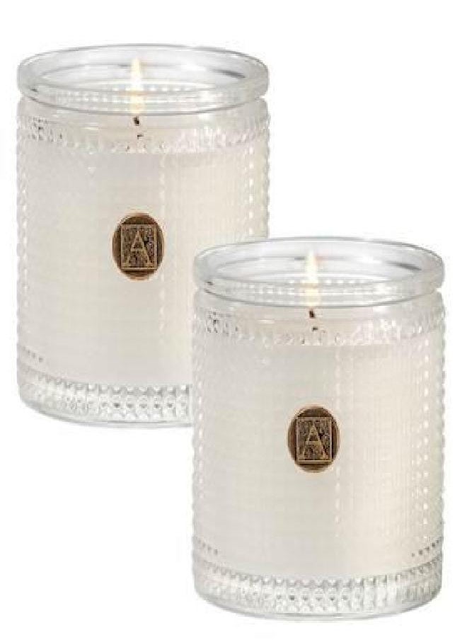 AROMATIQUE Aromatique Smell of Spring Set of 2 Textured Glass Scented Jar Candle  - Image 5