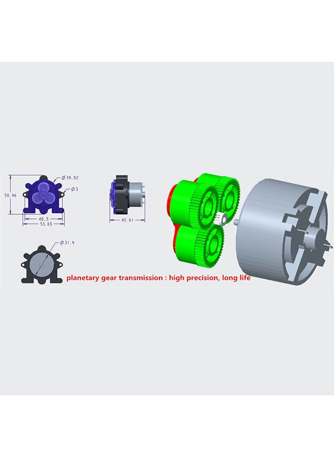 NIBEMINENT - High-Flow Peristaltic Pump 12V 25-70 ml/min Black & Sliver 6.50X5.00X5.50cm - Image 1