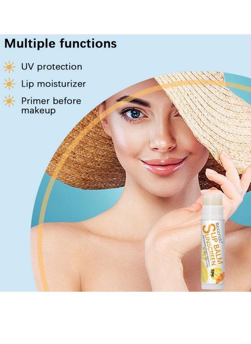 ibcccndc - SPF 30 Banana Sunscreen Lip Balm Vegan and Cruelty Free Broad Spectrum UVA/UVB Lip Care with Aloe and Vitamin E for Moisturized Lips - Image 1