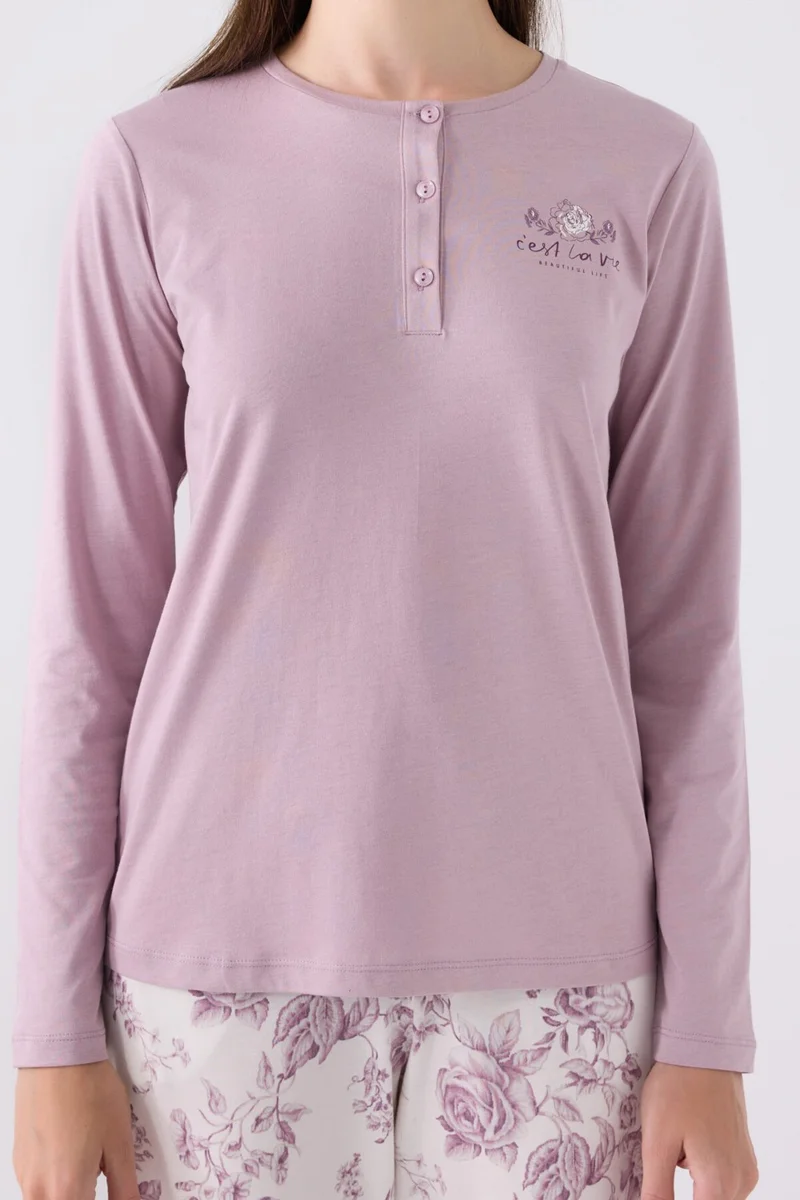 ارنيتا Women's Long Sleeve Pajama Set AR3119 Lilac