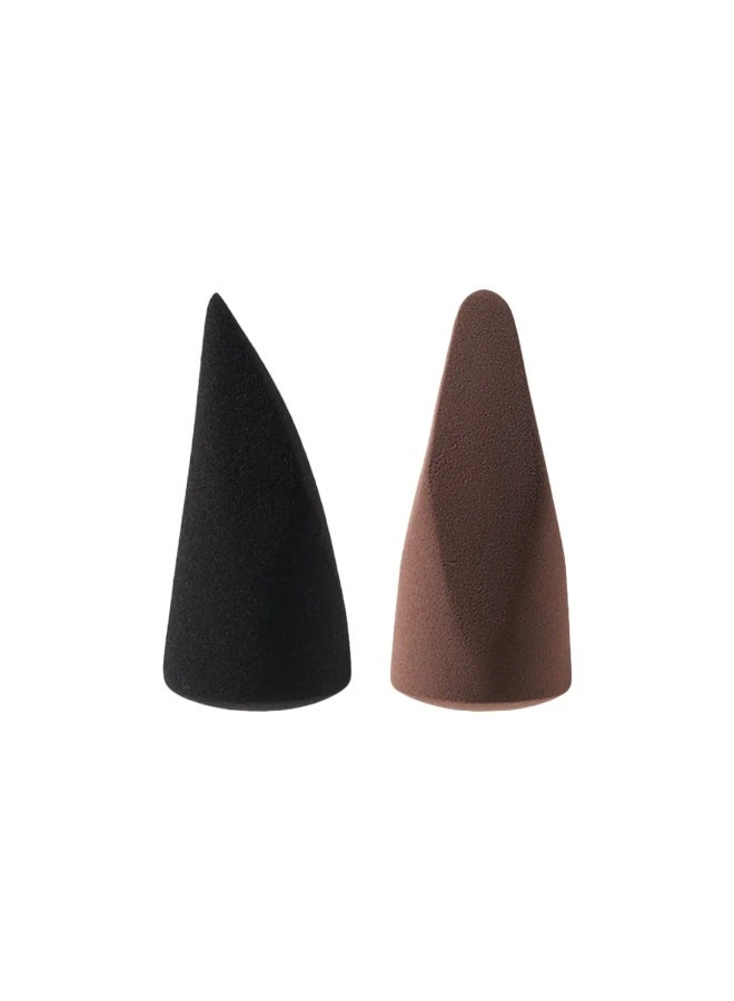 إسفنج مكياج بشكل الإبهام عدد 2 للاستخدام الجاف والرطب مخصص لكريم الأساس امتصاص أقل توزيع دقيق أداة مكياج للاستخدام اليومي والاحترافي - Image 1